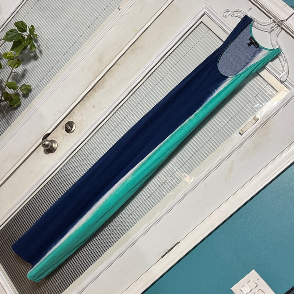 Derek Heart Blue and Teal Maxi Dress